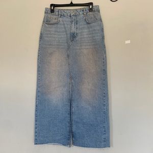 Zara medium denim long skirt new without tags